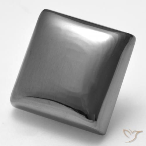 Hématite Gris moyen naturelle Carré, 29.60 ct, Opaque