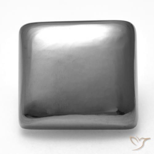 Hématite Gris argent naturelle Carré, 24.67 ct, Opaque