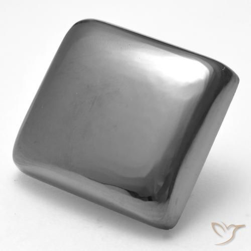 Hématite Gris argent naturelle Carré, 24.67 ct, Opaque