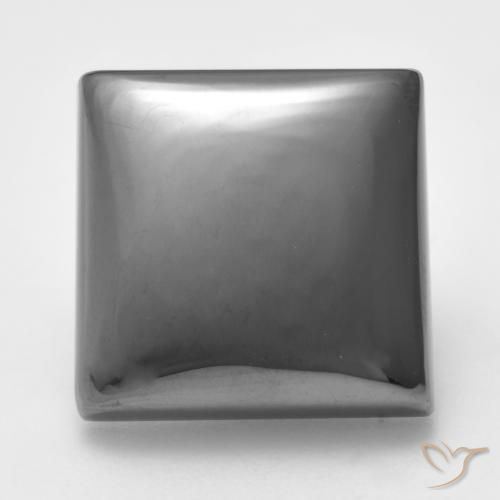 22.03ct Naturel Gris moyen Hématite, Carré, Opaque