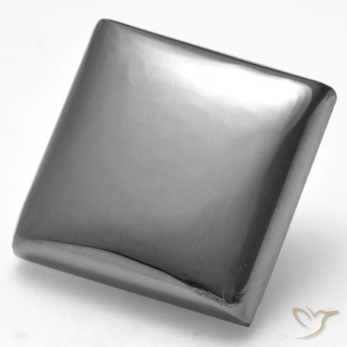 Hématite Gris argent naturelle Carré, 26.32 ct, Opaque