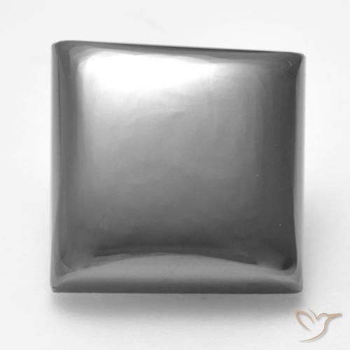 26.41ct Naturel Gris moyen Hématite, Carré, Opaque