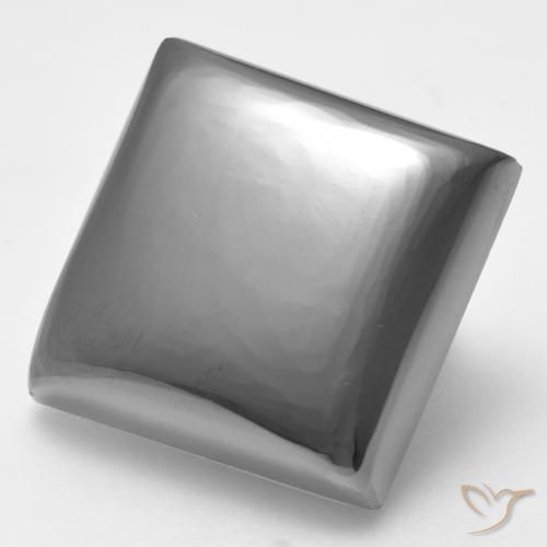 Hématite Gris moyen naturelle Carré, 26.41 ct, Opaque