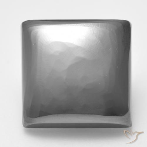 27.58ct Naturel Gris argent Hématite, Carré, Opaque