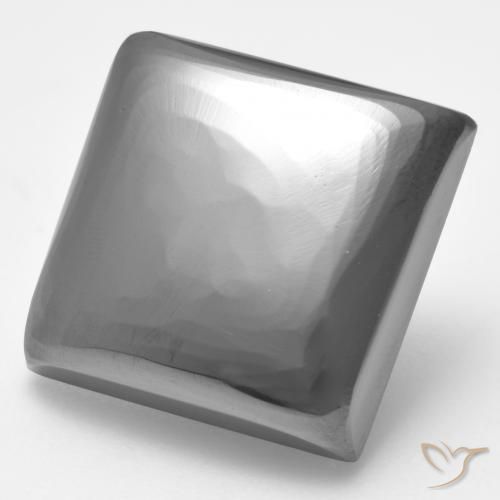 Hématite Gris argent naturelle Carré, 27.58 ct, Opaque