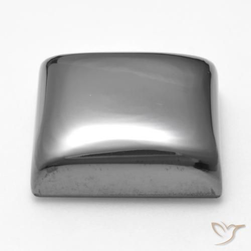 Hématite Gris argent naturelle Carré, 26.28 ct, Opaque