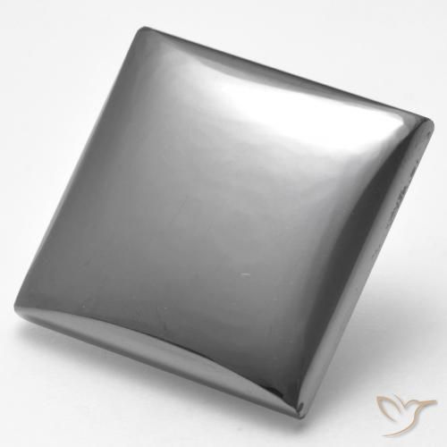 Hématite Gris argent naturelle Carré, 26.57 ct, Opaque