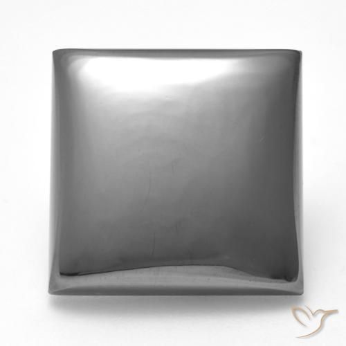 28.19ct Naturel Gris argent Hématite, Carré, Opaque