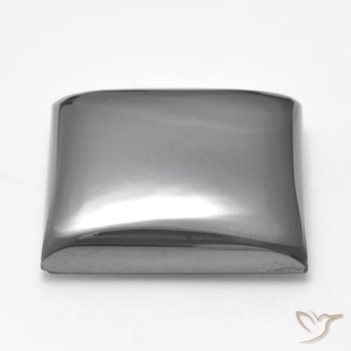 Hématite Gris argent naturelle Carré, 28.19 ct, Opaque