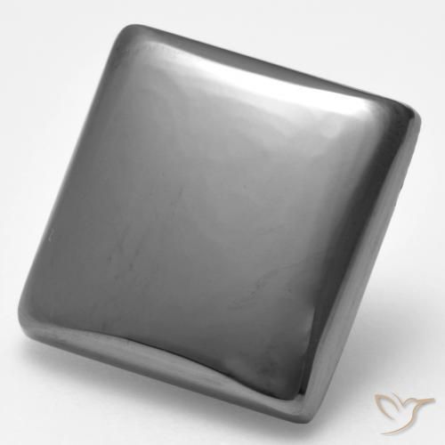 Hématite Gris argent naturelle Carré, 19.04 ct, Opaque