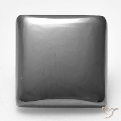 Hématite Gris argent naturelle Carré, 19.04 ct, Opaque