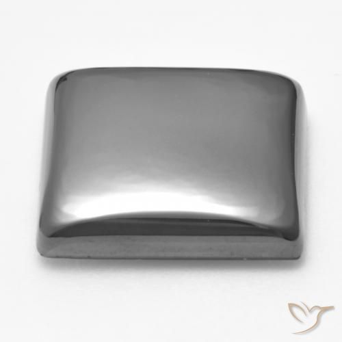 Hématite Gris argent naturelle Carré, 19.04 ct, Opaque