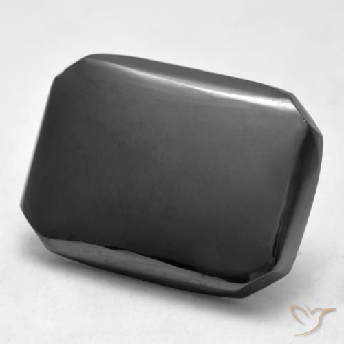 Hématite Gris moyen naturelle Octogone / coupe Émeraude, 21.42 ct, Opaque