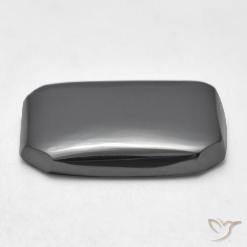 Hématite Gris moyen naturelle Octogone / coupe Émeraude, 21.42 ct, Opaque