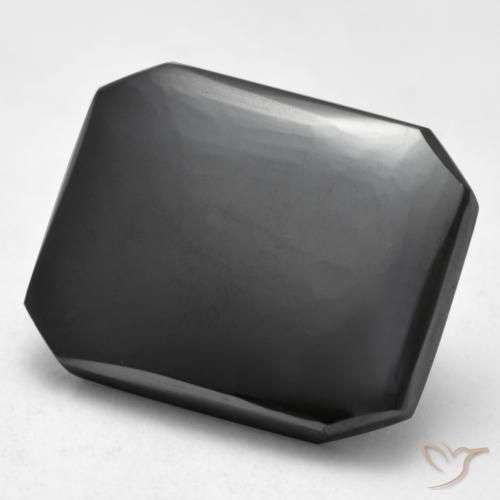 Hématite Gris moyen naturelle Octogone / coupe Émeraude, 17.40 ct, Opaque
