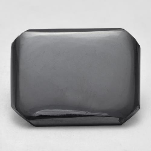 Hématite Gris moyen naturelle Taille émeraude, 13.49 ct, Opaque