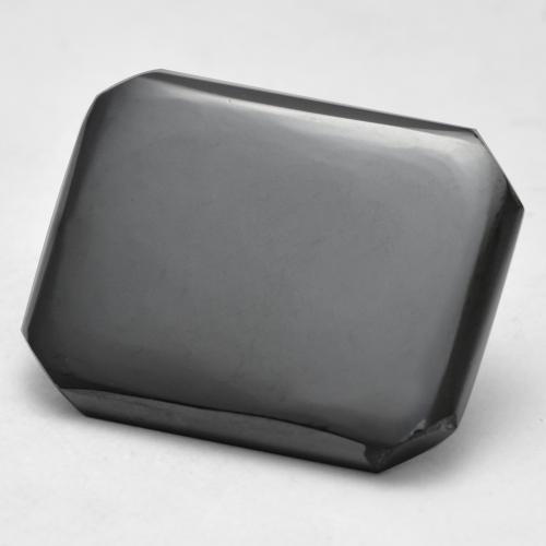 Hématite Gris moyen naturelle Taille émeraude, 13.49 ct, Opaque
