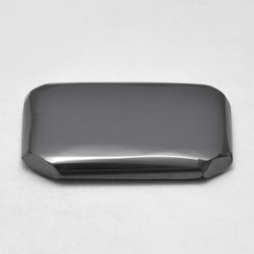 Hématite Gris moyen naturelle Taille émeraude, 13.49 ct, Opaque