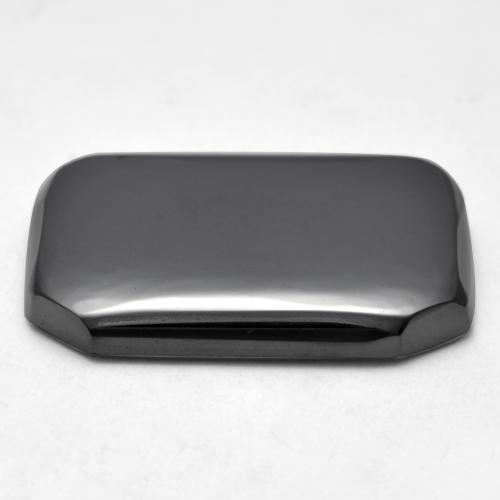 Hématite Gris moyen naturelle Taille émeraude, 17.73 ct, Opaque