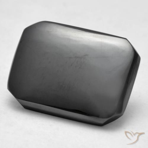 Hématite Gris moyen naturelle Octogone / coupe Émeraude, 16.40 ct, Opaque