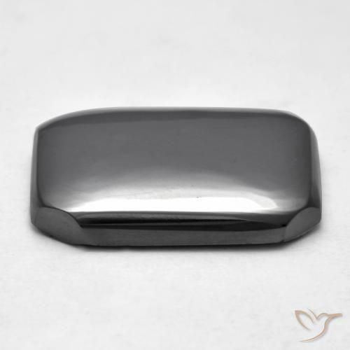 Hématite Gris moyen naturelle Octogone / coupe Émeraude, 16.40 ct, Opaque