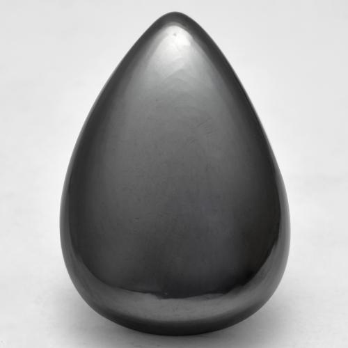Hématite Gris moyen naturelle En forme de poire, 39.86 ct, Opaque