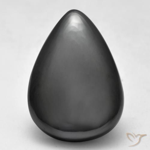 26.62ct Naturel Gris moyen Hématite, En forme de poire, Opaque