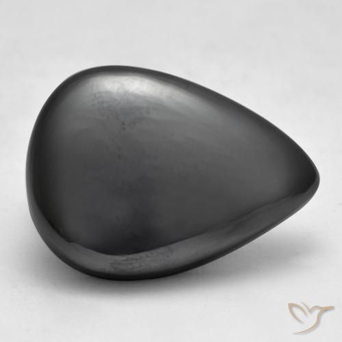 Hématite Gris moyen naturelle En forme de poire, 26.62 ct, Opaque