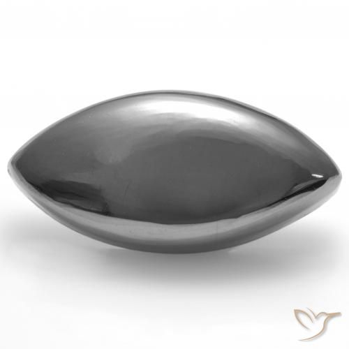 26.89ct Naturel Gris moyen Hématite, Marquise, Opaque