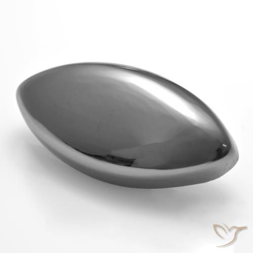 Hématite gris naturelle marquise, 25,87 ct, opaque