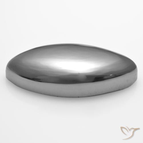 Hématite gris naturelle marquise, 25,87 ct, opaque