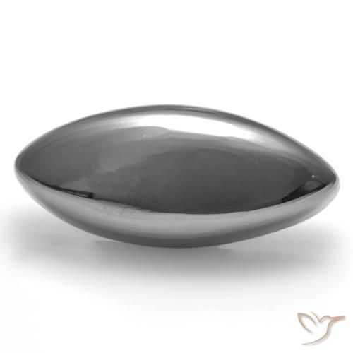 21.54ct Naturel Gris argent Hématite, Marquise, Opaque