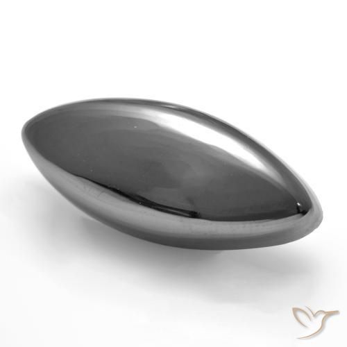 Hématite Gris argent naturelle Marquise, 21.54 ct, Opaque