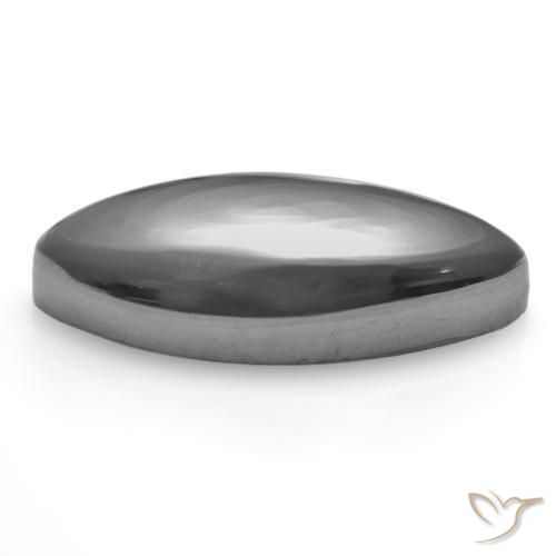 Hématite Gris argent naturelle Marquise, 21.54 ct, Opaque