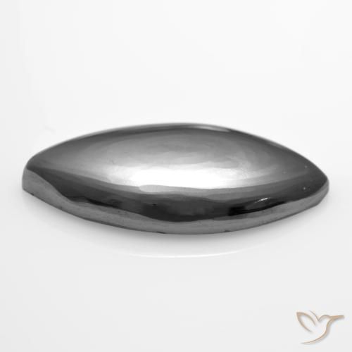 Hématite Gris argent naturelle Marquise, 14.97 ct, Opaque