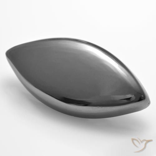 Hématite Gris moyen naturelle Marquise, 24.45 ct, Opaque