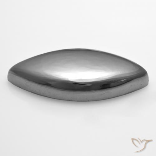 Hématite Gris moyen naturelle Marquise, 24.45 ct, Opaque
