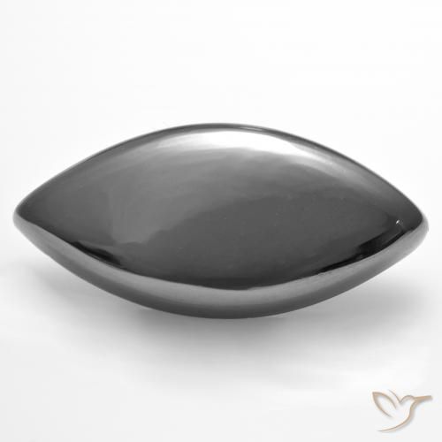 26.80ct Naturel Gris argent Hématite, Marquise, Opaque