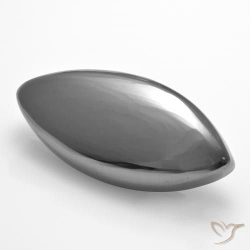 Hématite Gris argent naturelle Marquise, 26.80 ct, Opaque