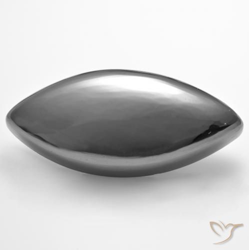37.51ct Naturel Gris moyen Hématite, Marquise, Opaque