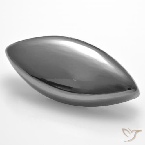 Hématite Gris moyen naturelle Marquise, 37.51 ct, Opaque