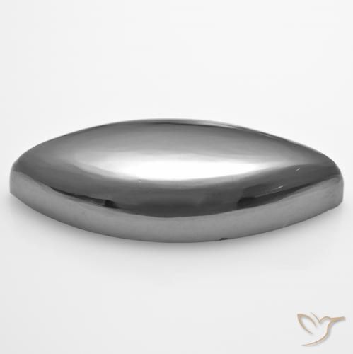 Hématite Gris moyen naturelle Marquise, 37.51 ct, Opaque