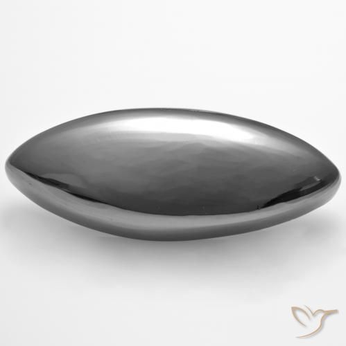 Hématite Gris argent naturelle Marquise, 28.67 ct, Opaque