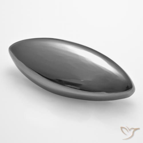 Hématite Gris argent naturelle Marquise, 28.67 ct, Opaque