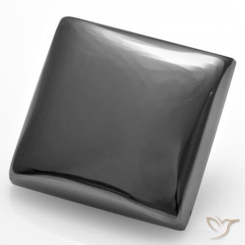 Hématite Gris moyen naturelle Carré, 22.46 ct, Opaque