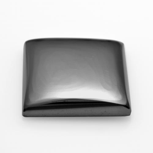 Hématite gris naturelle carré, 13,24 ct, opaque