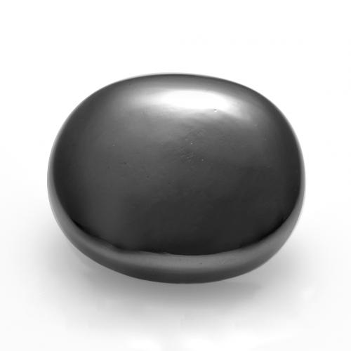 Hématite Gris moyen naturelle Coupe ovale, 8.91 ct, Opaque