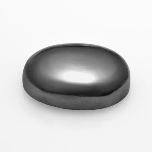 Hématite Gris moyen naturelle Coupe ovale, 8.91 ct, Opaque