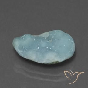 Hémimorphite Druse Vert bleu clair naturelle Fantaisie, 6.03 ct, Opaque