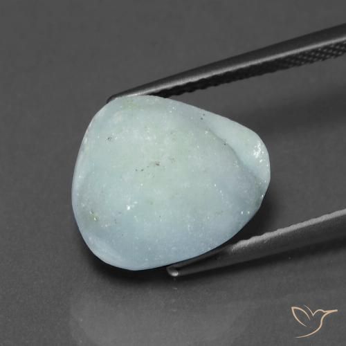 7.67ct Naturel Bleu-vert pâle Hémimorphite Druse, Fantaisie, Opaque